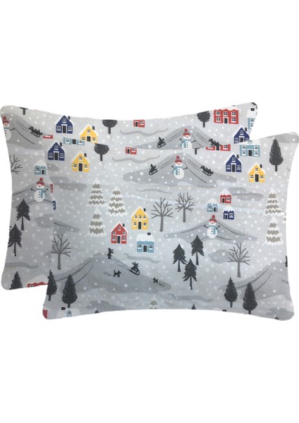 Flanel ( Pazen ) Fermuarlı Bebek Yastık Kılıfı | 35X45 ( 2 Adet )