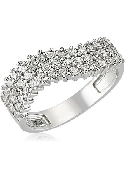 Gümüş Yarım Tur Bayan Yüzük