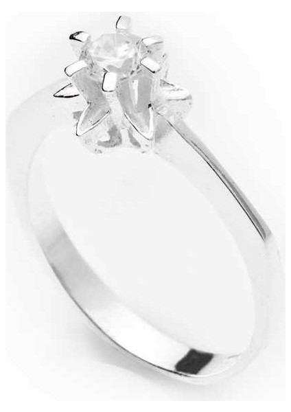 Gümüş Tek Taş Bayan Yüzük