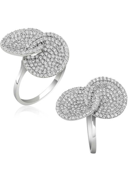 Gümüş Zirkon Taşlı Bayan Yüzük