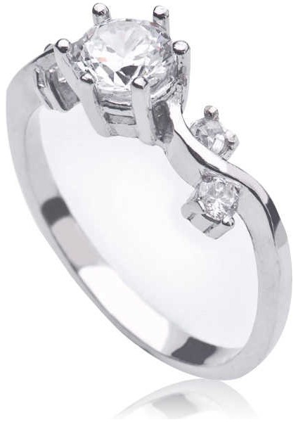 Gümüş Tek Taş Bayan Yüzük