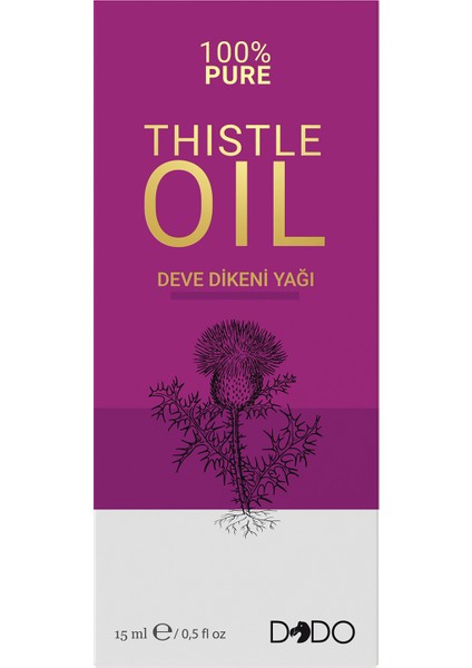 %100 Saf Deve Dikeni Yağı 15 ml (3 Başlıklı Özel Kutu)