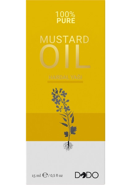 %100 Saf Hardal Yağı 15 ml (3 Başlıklı Özel Kutu)