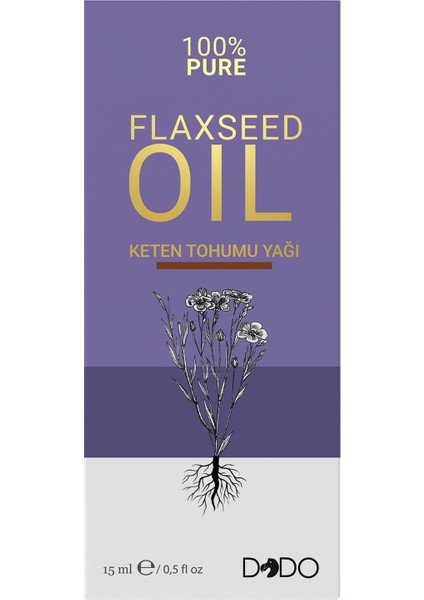 %100 Saf Keten Tohumu Yağı 15 ml (3 Başlıklı Özel Kutu)