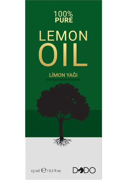 %100 Saf Limon Yağı 15 ml (3 Başlıklı Özel Kutu)