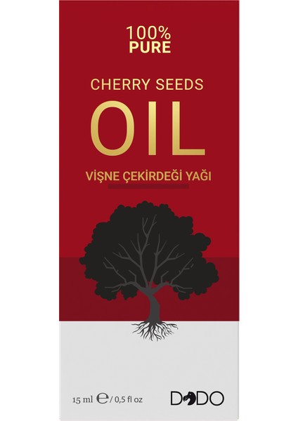 %100 Saf Vişne Çekirdeği Yağı 15 ml (3 Başlıklı Özel Kutu)