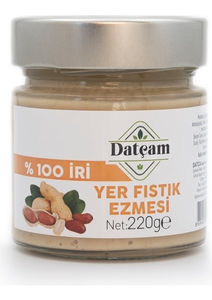 Iri Yer Fıstığı Ezmesi Şekersiz 220 gr