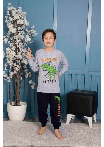 Erkek Çocuk Pijama Takım 3256 Gri
