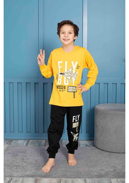 Erkek Çocuk Pijama Takım 3270 Sarı
