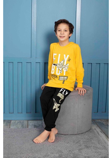 Erkek Çocuk Pijama Takım 3270 Sarı