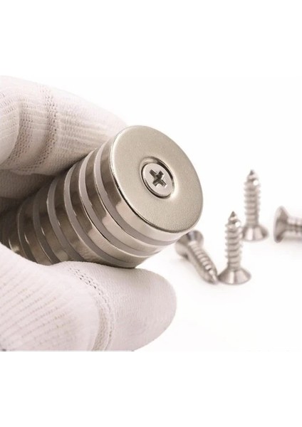 Çap: 25 x 10,55 x Kalınlık:5 mm Havşa Delikli Neodyum Mıknatıs