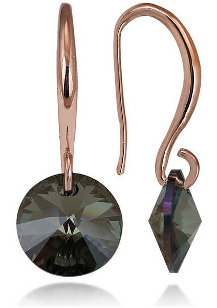 Swarovski Crystal Taşlı Gümüş Yeşil Taşlı Yuvarlak Sallantılı Kadın Küpe fiyatları