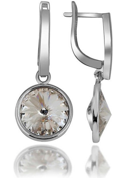 Swarovski Crystal Taşlı Gümüş Beyaz Sallantılı Kadın Küpe fiyatları