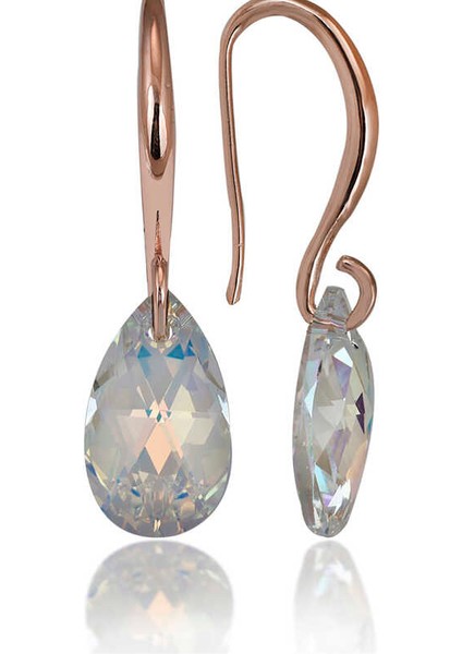 Swarovski Crystal Taşlı Gümüş Damla Sallantılı Kadın Küpe fiyatları