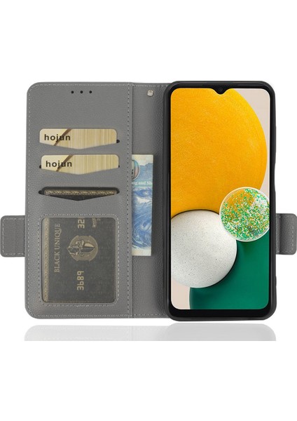 Samsung Galaxy A14 Için 5g Litchi Doku Telefon Kapağı Şok Geçirmez Pu Deri Manyetik Toka Stand Cüzdanı Ile Telefon Kılıfı (Yurt Dışından)