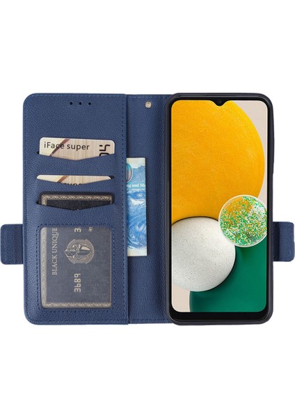 Samsung Galaxy A14 Için 5g Litchi Doku Telefon Kapağı Şok Geçirmez Pu Deri Manyetik Toka Stand Cüzdanı Ile Telefon Kılıfı (Yurt Dışından)