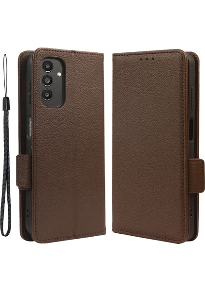 Samsung Galaxy A14 Için 5g Litchi Doku Telefon Kapağı Şok Geçirmez Pu Deri Manyetik Toka Stand Cüzdanı Ile Telefon Kılıfı (Yurt Dışından) fiyatları