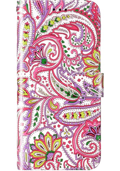Samsung Galaxy A14 Için 5g Desen Kabartmalı Telefon Kapağı Pu Deri+Tpu Katlanabilir Stand Cüzdan Kılıfı El Kayışı (Yurt Dışından) modelleri