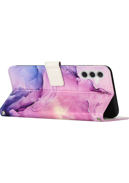 Samsung Galaxy A14 Için 5g Pu Deri Cep Telefonu Stand Cüzdan Kılıfı Manyetik Toka Mermer Desen Baskı Strap Ile Damla Geçirmez Kapak (Yurt Dışından) indirimleri