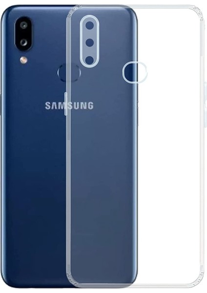 Samsung Galaxy A10S Kamera Korumalı Şeffaf Kılıf + Ekran Koruyucu