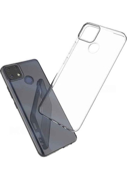 Realme C25 Kamera Korumalı Şeffaf Kılıf + Ekran Koruyucu