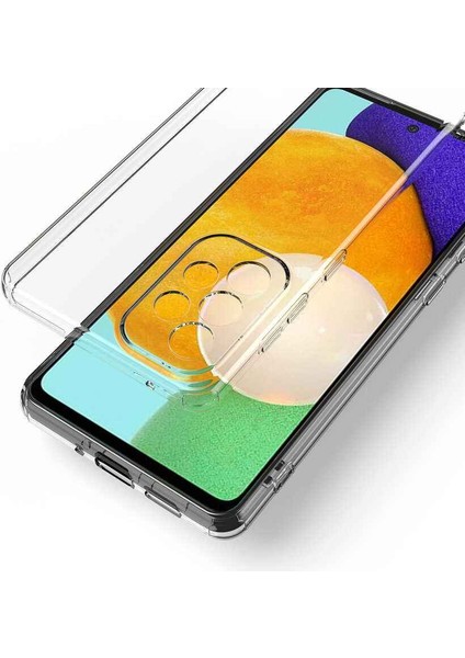 Samsung Galaxy A73 Kamera Korumalı Şeffaf Kılıf + Ekran Koruyucu