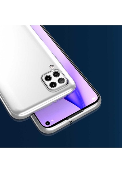 Huawei P40 Lite Kamera Korumalı Şeffaf Kılıf + Ekran Koruyucu