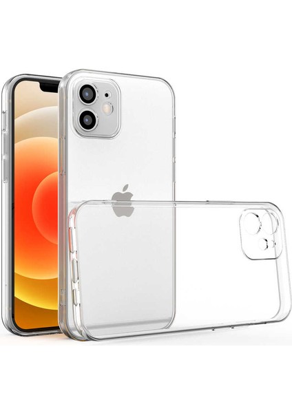 Apple iPhone 12 Kamera Korumalı Şeffaf Kılıf + Ekran Koruyucu