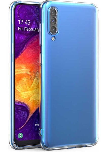 Samsung Galaxy A50 Kamera Korumalı Şeffaf Kılıf + Ekran Koruyucu