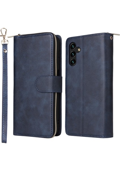 Samsung Galaxy A14 Için 5g Pu Deri 9 Kart Yuvaları Telefon Kılıfı Zipper Cep Stand Cüzdan Kapağı Kayış (Yurt Dışından) fiyatları