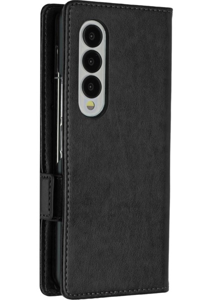 Samsung Galaxy Z Fold4 Için 5g Pu Deri Cüzdan Kılıfı Çiçek Kelebekleri Manyetik Kapatma Kitabı Stand Folio Telefon Kapağı (Yurt Dışından)