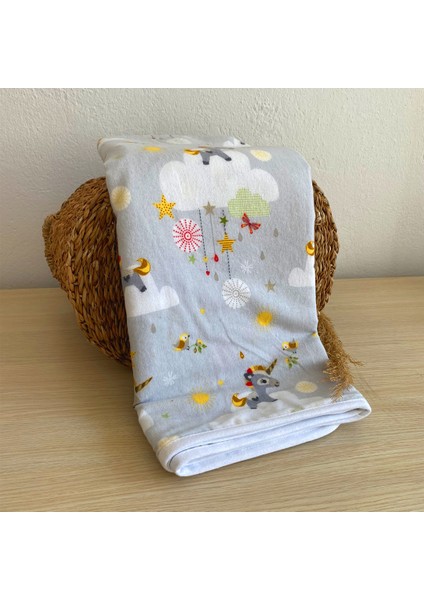Flanel ( Pazen ) Bebek Battaniyesi 100X115 | Çift Taraflı