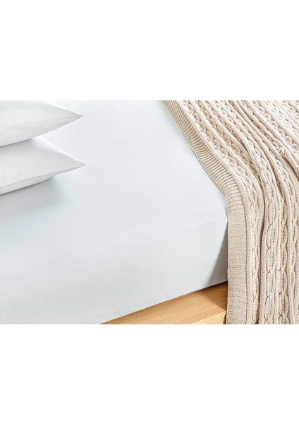 Novella Premium Soft Cotton Tek Kişilik Lastıklı Çarşaf Takımı 100 x 200 cm Beyaz