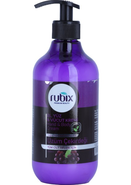 Üzüm Çekirdeği El Yüz & Vücut Kremi 500ML