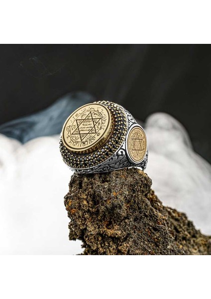 Gümüş Süleyman Mührü Erkek Yüzük modelleri