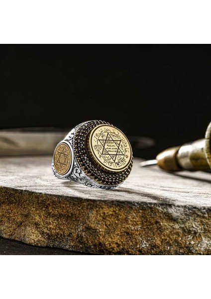Gümüş Süleyman Mührü Erkek Yüzük fırsatları