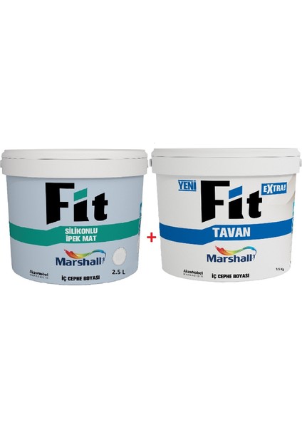 Fit Silikonlu İpek Mat İç Cephe Boyası 3.5 Kg ve Fit Tavan Boyası 3.5 Kg