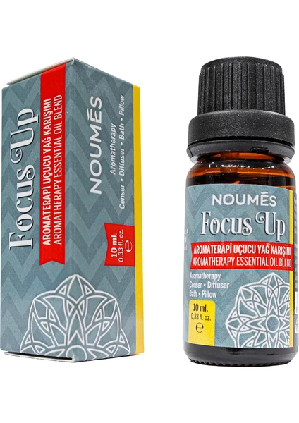 Noumes %100 Saf ve Doğal Focus Up Aromaterapi Uçucu Yağ Karışımı 10 ml