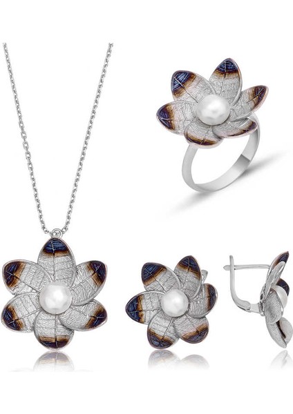 Gümüş Nergis Çiçeği Bayan Set