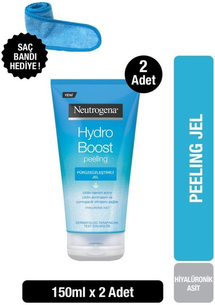 Hydro Boost Pürüzsüzleştirici Peeling Jel 150 ml X2 + Saç Bandı