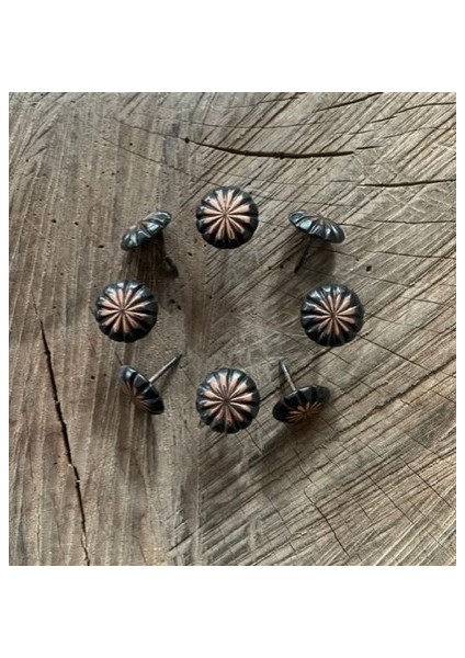 Çiçek Kabara Raptiye Koltuk Kapı Çivisi Antik Siyah Sarı 16MM 30'lu fiyatları