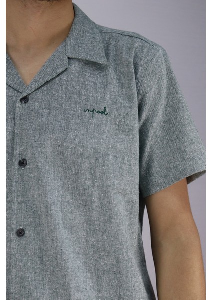 Inpool Erkek Yazlık Slim Fit Pamuk Keten Gömlek
