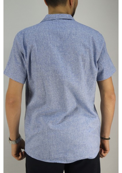 Inpool Erkek Yazlık Slim Fit Pamuk Keten Gömlek