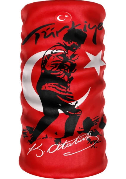 Bebo Store Atatürk Temalı Extreme Spor Motor ve Bisiklet Kullananlara Özel Desenli Buff Boyunluk Bandana Balaklava