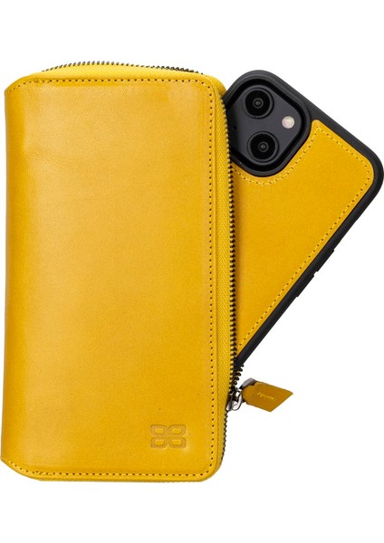 Apple iPhone 14 Uyumlu Deri Zip Kılıf F10 indirimleri