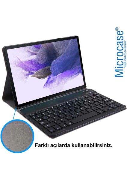Samsung Galaxy Tab S7 Fe SM-T733 12.4 Inch Tablet Bluetooth Klavyeli Standlı Kılıf - Bkk4