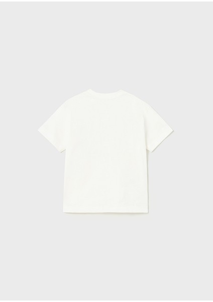 Erkek Bebek Baskılı T-Shirt Beyaz 1028 fırsatları