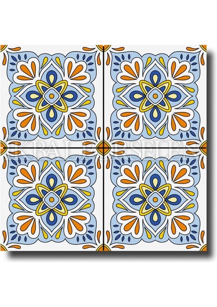 20 x 20 cm Meksika Desenli Karolar 1 M2 (25 Adet)