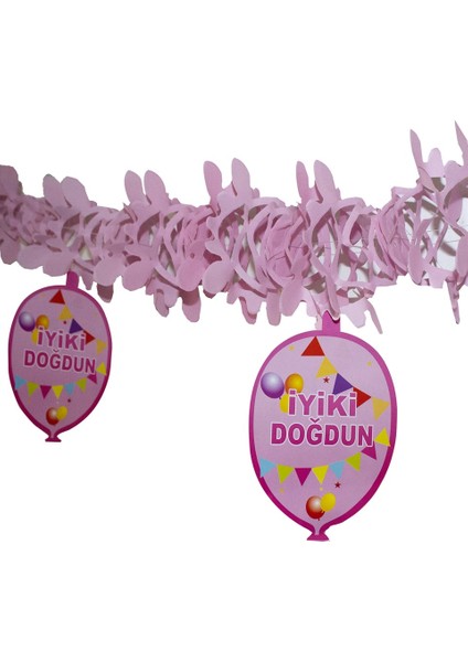 Kağıt Zincir Iyi Ki Doğdun Pembe fiyatları