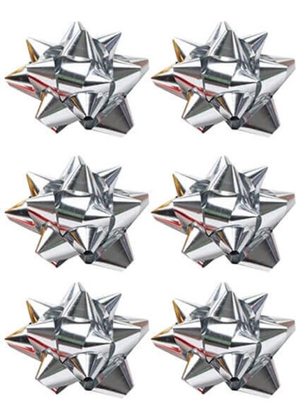 No. 2 Yıldız Metalik Gümüş 6'Lı